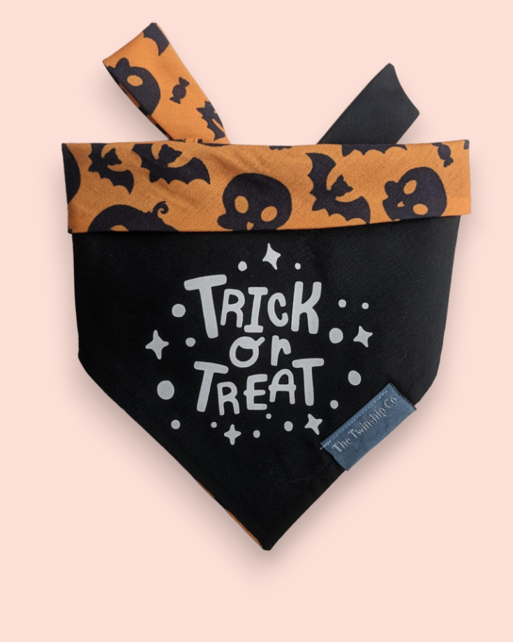 Small: Trick or Treat Reversible Bandana