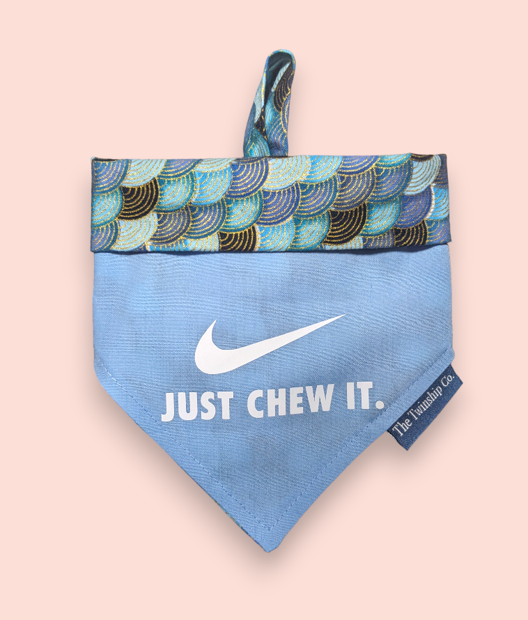Small: "Just Chew It" Reversible Bandana