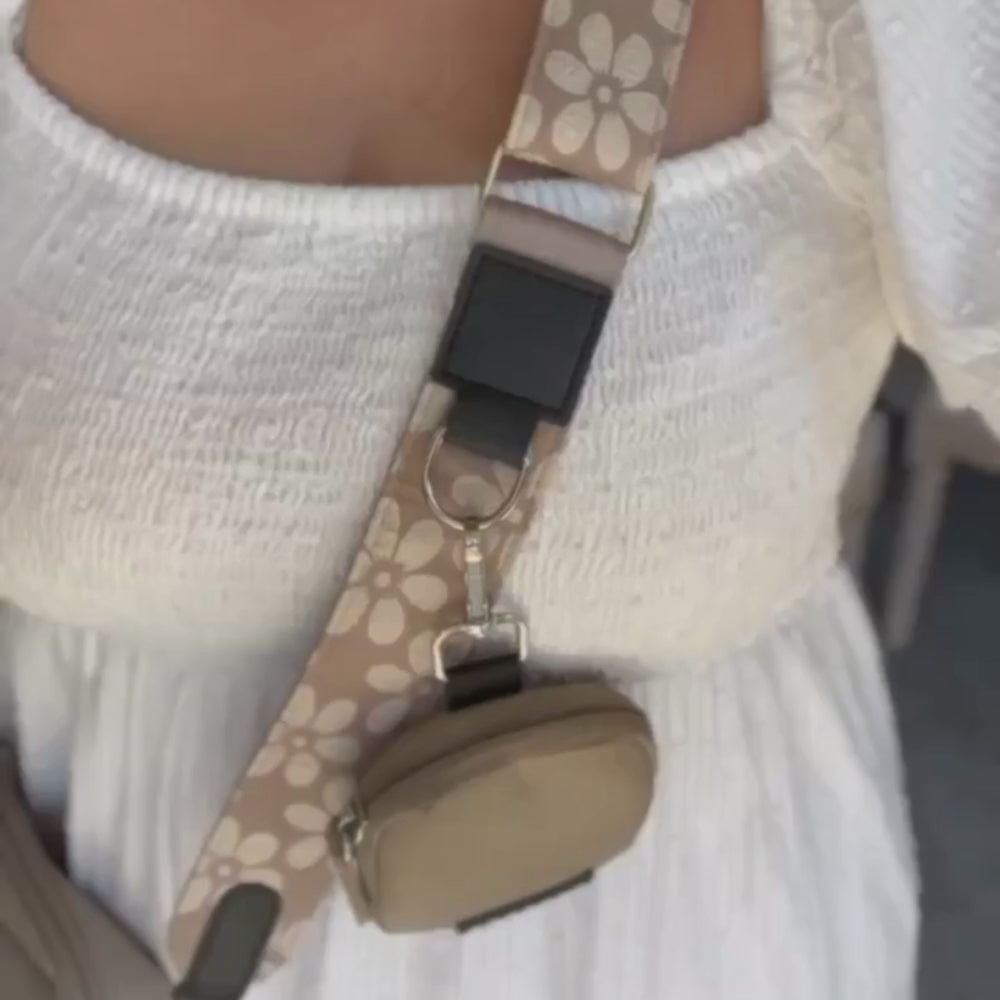 LUXE Bag Strap - Mocha Flower