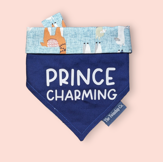 Small: "Prince Charming" Reversible Bandana